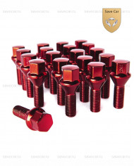 Болт цветной в блистере, красный, M12×1.50